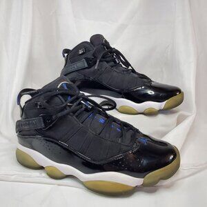 Nike Air Jordan 6 Rings Men Size 8 322992-016 Space Jam black Blue Shoes